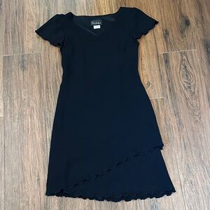 S.L. Fashions Asymmetrical Black Dress